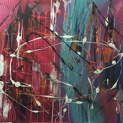 Abstract geschilderd door Melvin Vullings