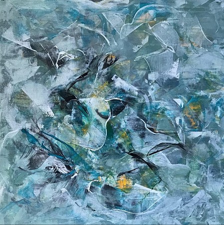 Blueflow-storm under the surface geschilderd door Diney Berg